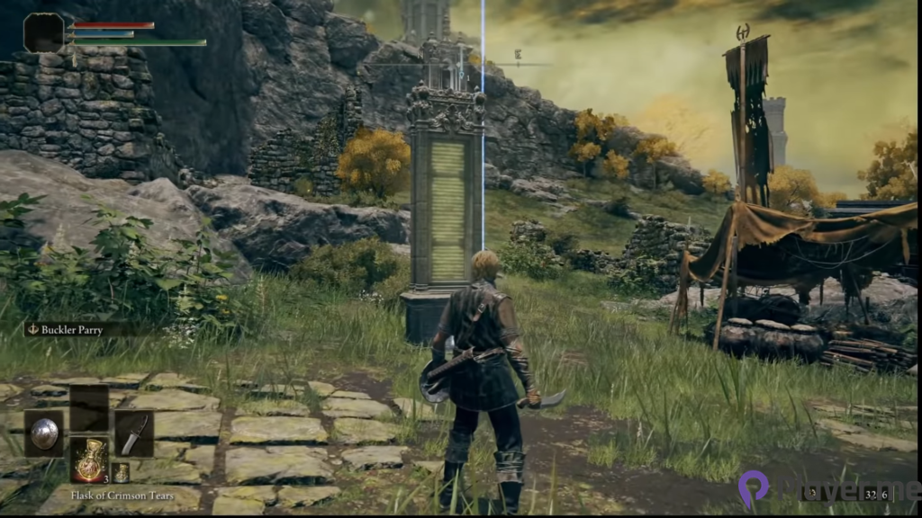 One of the stone pillars scattered throughout the Lands Between.