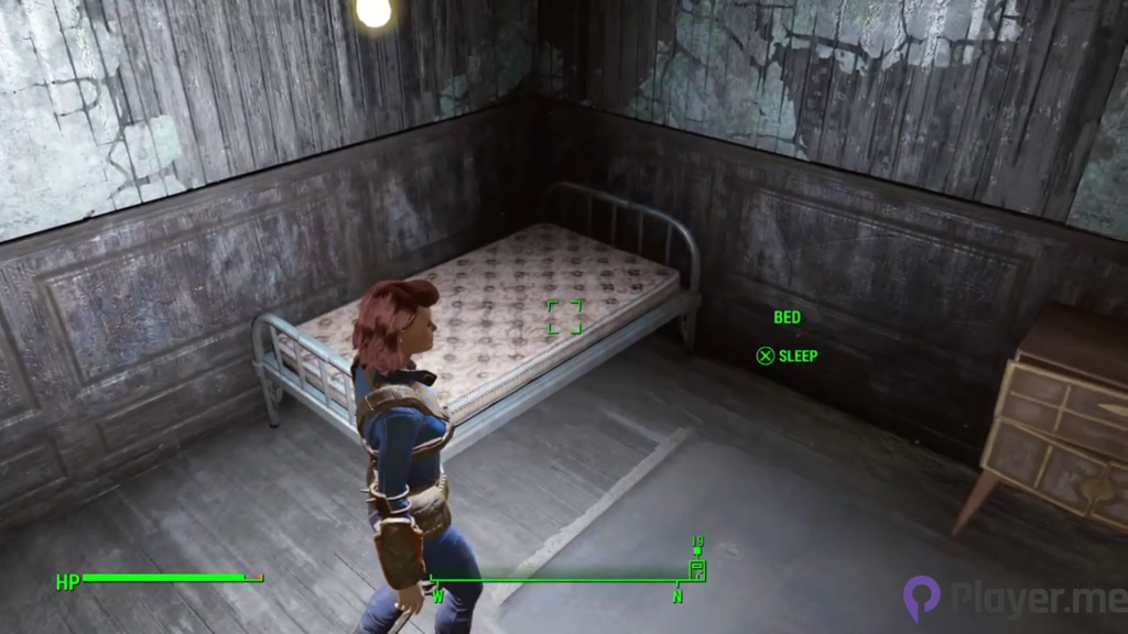 You can rent rooms and sleep in hotels in Fallout 4 cities.