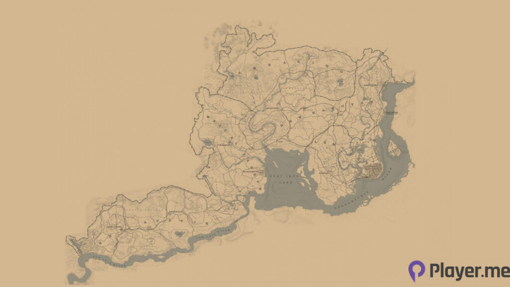 Red Dead Redemption 2 Map.
