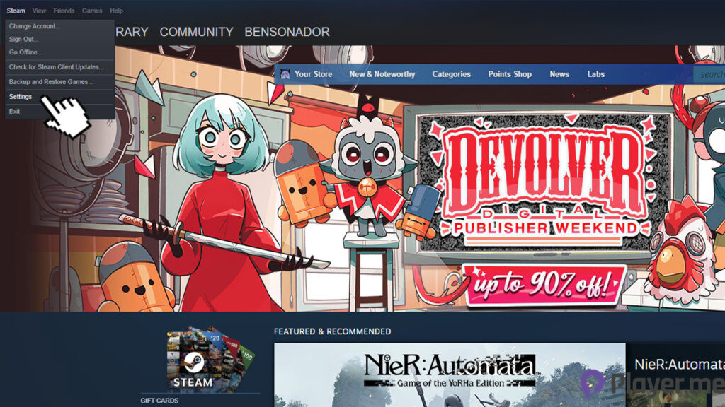 Current (Stable) Steam's interface.