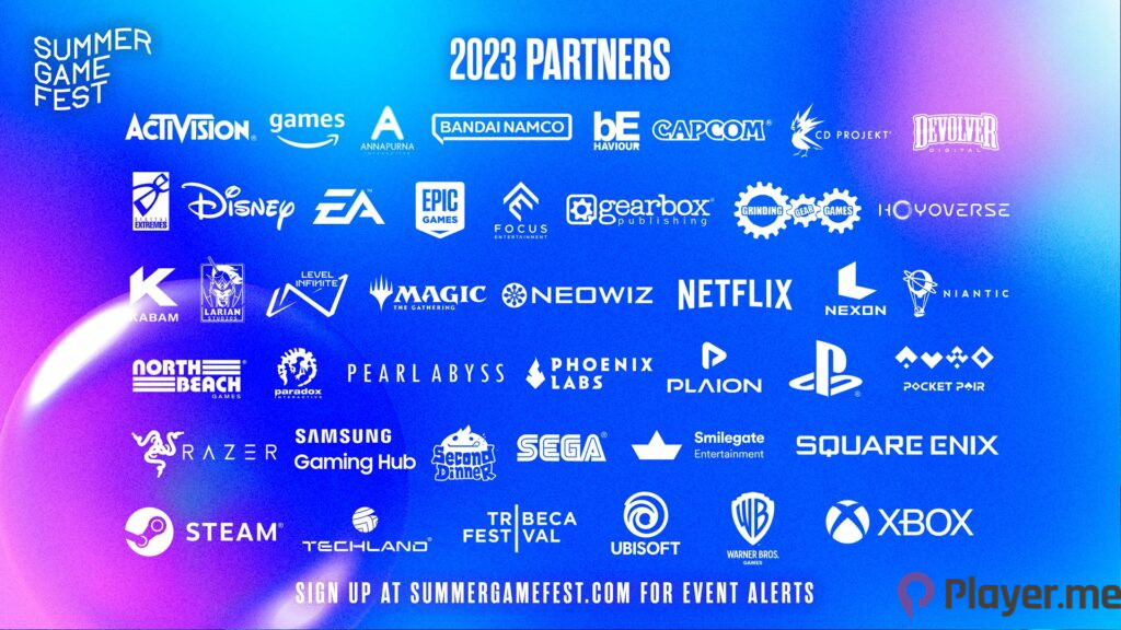 Summer Game Fest 2023 participants.