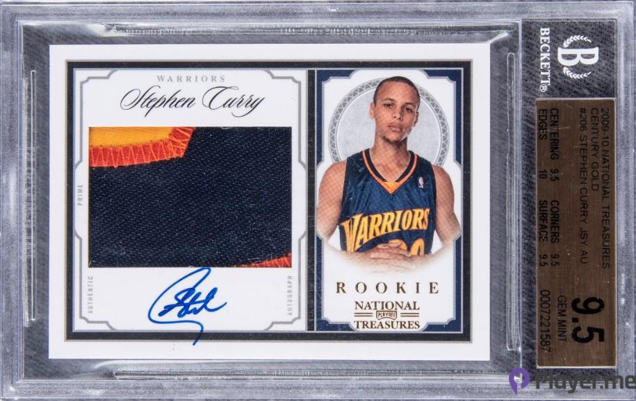 2009-10 Stephen Curry Panini National Treasures Century Gold