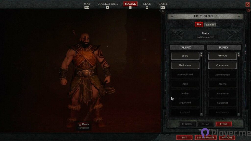 Character Title in Diablo 4