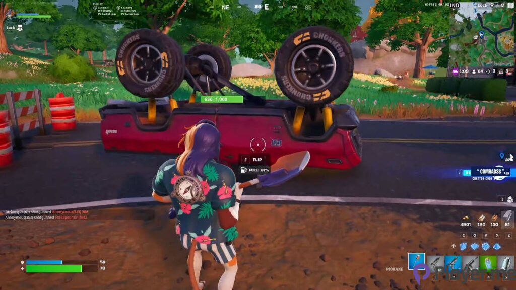 How to Flip a Vehicle in Fortnite?