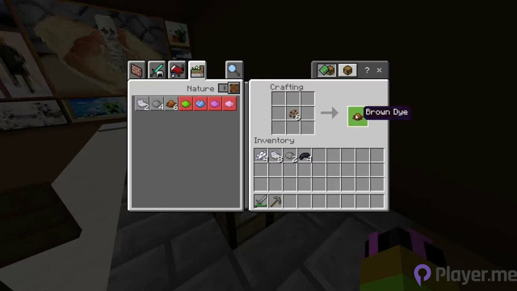 Brown color in Minecraft
