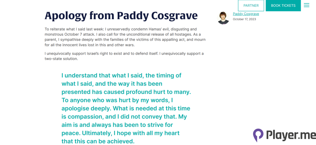 Paddy Cosgrave Resigns as CEO of Web Summit Amid Controversy