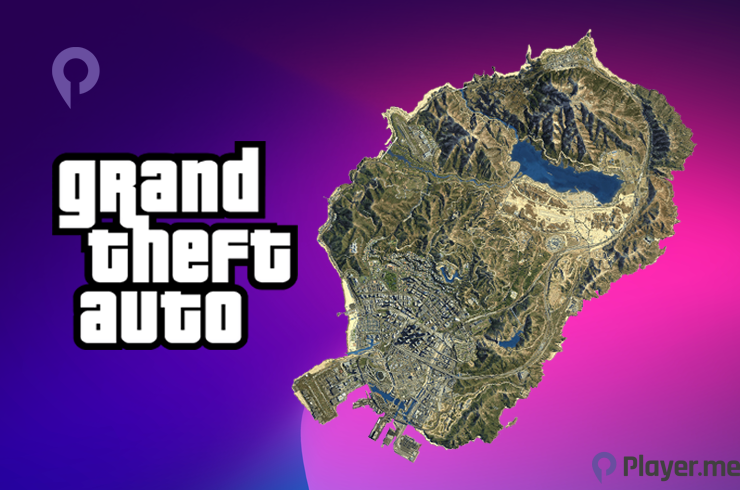 Map of GTA:San Andreas based off of its real life counterparts