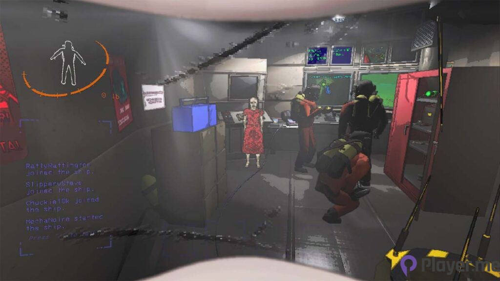 An image of Lethal Company cross-platform, featuring an unexpected fifth crew member.