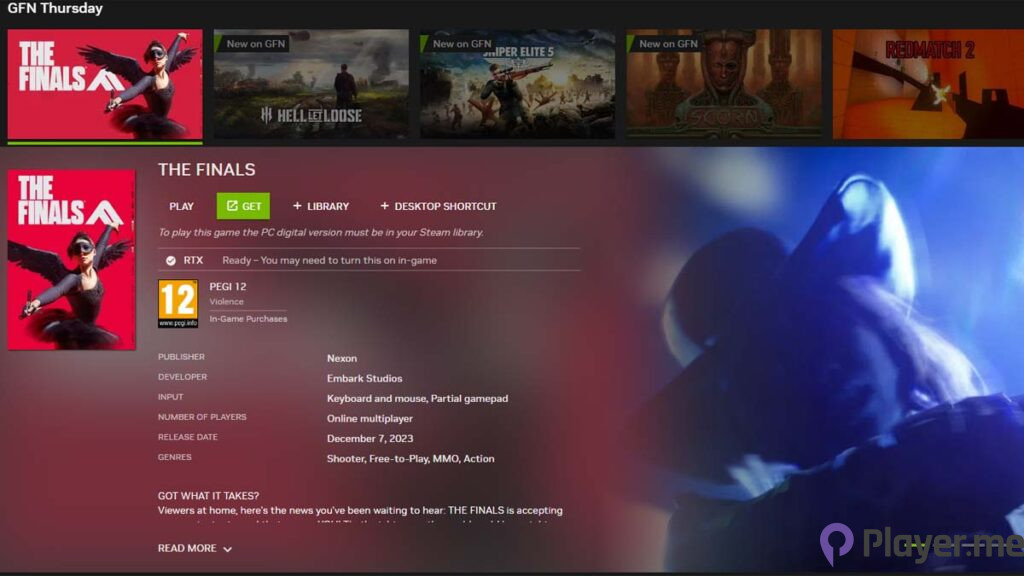 The Finals on GeForce Now