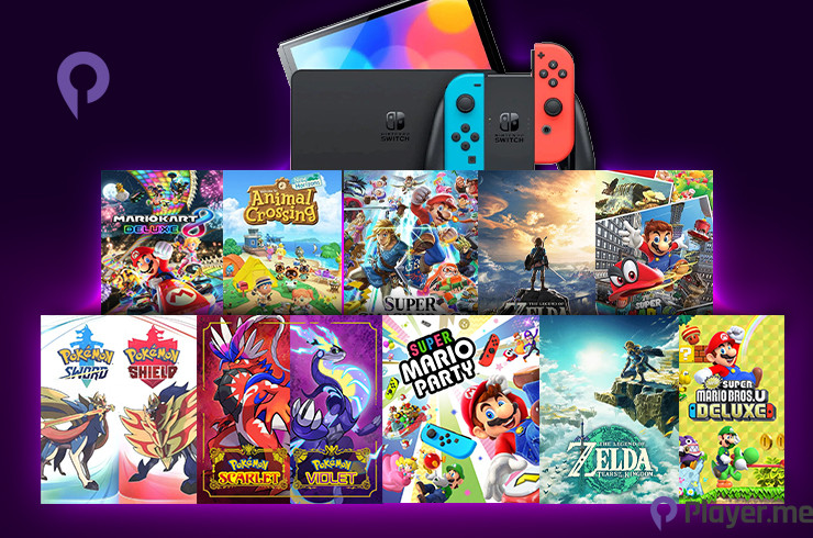 Top 10 Most Popular Nintendo Switch Games on February 2024